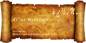 Ősz Nikolett névjegykártya